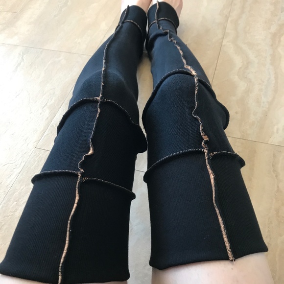 Hand Crafted Accessories - Halloween Leg Warmers Orange Mummy Over the Knee Socks Womens Warm Leggings Y2k